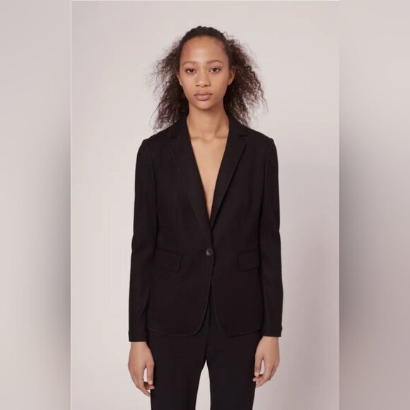 Rag & Bone Club Sof Wool Blazer Single-button Notch lapels Size 10 - Picture 2 of 8